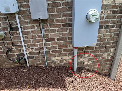 how to attach a ground rod to electrical meter box|grounding at meter socket.